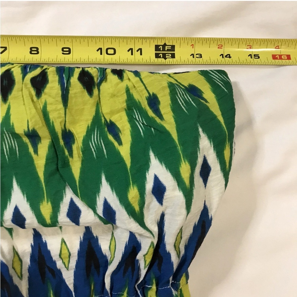Vince Camuto strapless multi-color chevron print maxi dress size small - Picture 8 of 9